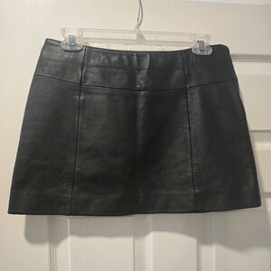 Genuine Wilson's Leather Black Miniskirt
